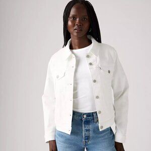 LEVI STRAUSS White Denim Trucker Jacket